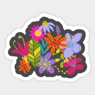 floral maximalism for summer Sticker